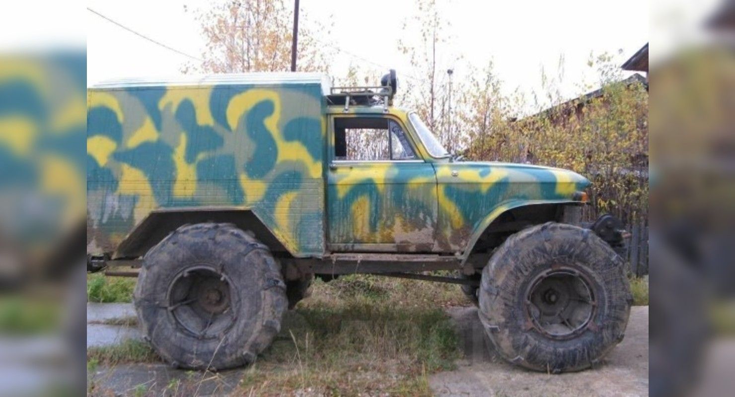 На продажу выставлен болотоход с двумя коробками передач с передней частью от «Москвич-412»