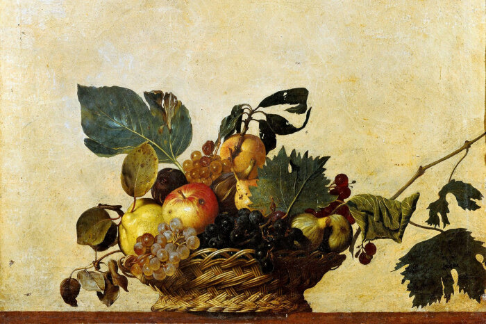 Корзина фруктов Микеланджело Меризи да Караваджо, 1599 год. \ Фото: milanoguida.com.