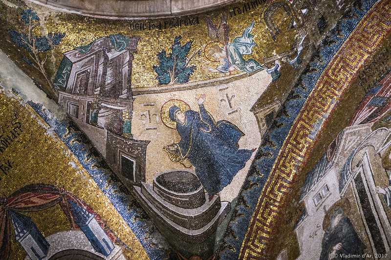 Благовещение. Мозаики и фрески монастыря Хора. Церковь Христа Спасителя в Полях.