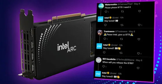 Intel всё же выпустит конкурента для GeForce RTX 5060? Компания намекнула, что Arc B770 всё-таки выйдет