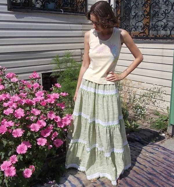 Простая и эффектная ярусная юбка – варианты построения женские хобби,мастерство,рукоделие,своими руками,умелые руки,шитье,юбка