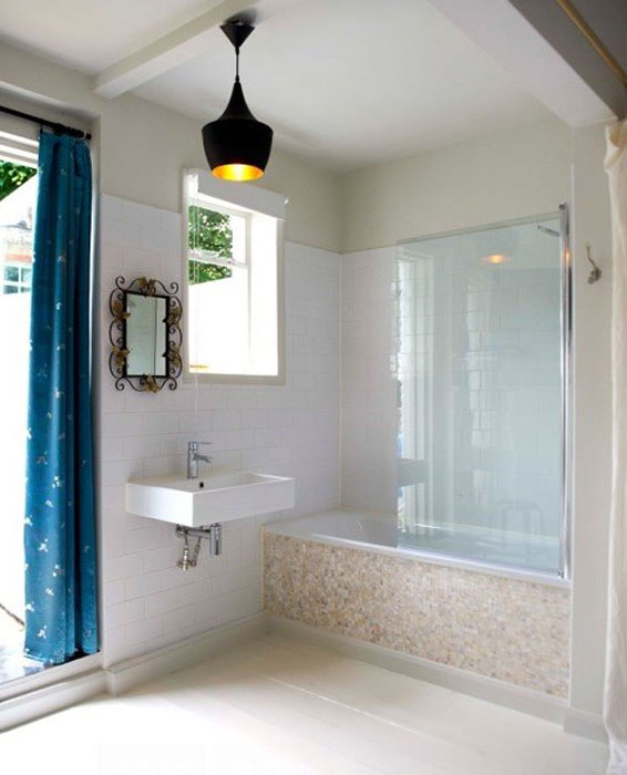 Как обновить встроенную ванну: 9 хитрых дизайнерских приёмов Как обновить встроенную ванну: 9 хитрых дизайнерских приёмов идеи для дома,интерьер и дизайн