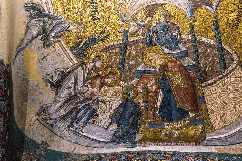 Введение Марии во Храм. Мозаики и фрески монастыря Хора. Церковь Христа Спасителя в Полях.