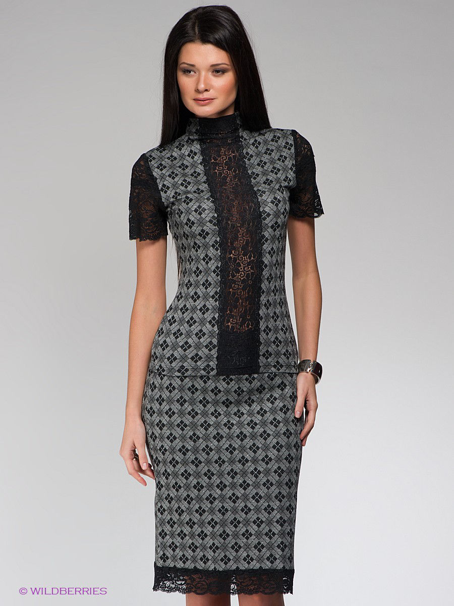 Игра на контрастах: теплое платье с легким кружевом Игра на контрастах: теплое платье с легким кружевом женские хобби