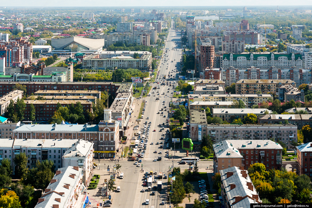 Омск с вертолёта