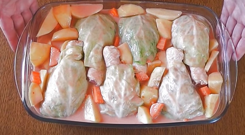 «Ножки в сапожках»: оригинальный рецепт голубцов на куриных ножках блюда из курицы,кулинария,мясные блюда,овощные блюда