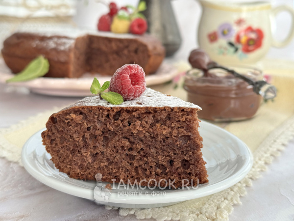 Пирог на сковороде с Нутеллой, рецепт с фото