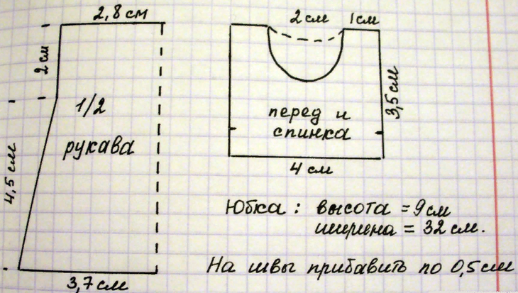 Выкройка платья для куклы братс