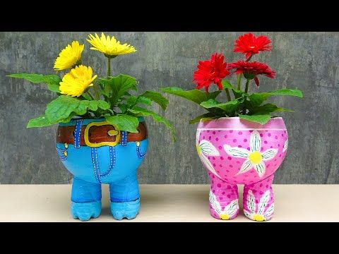 Веселые горшки из пластиковых бутылок: 33 идеи и их воплощение Веселые горшки из пластиковых бутылок: 33 идеи и их воплощение для дома и дачи,новая жизнь старых вещей