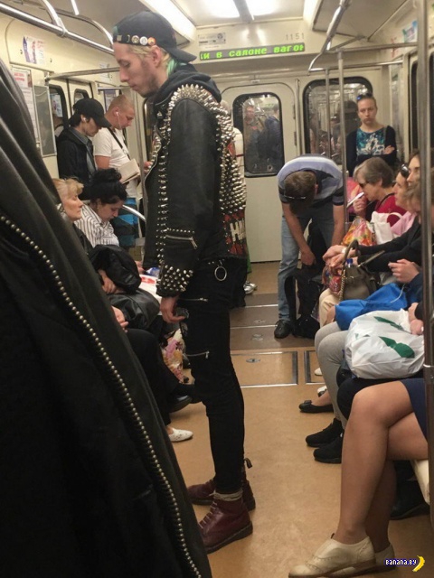 Модники в метро веселые картинки,курьезы,мода и стиль,модники в метро