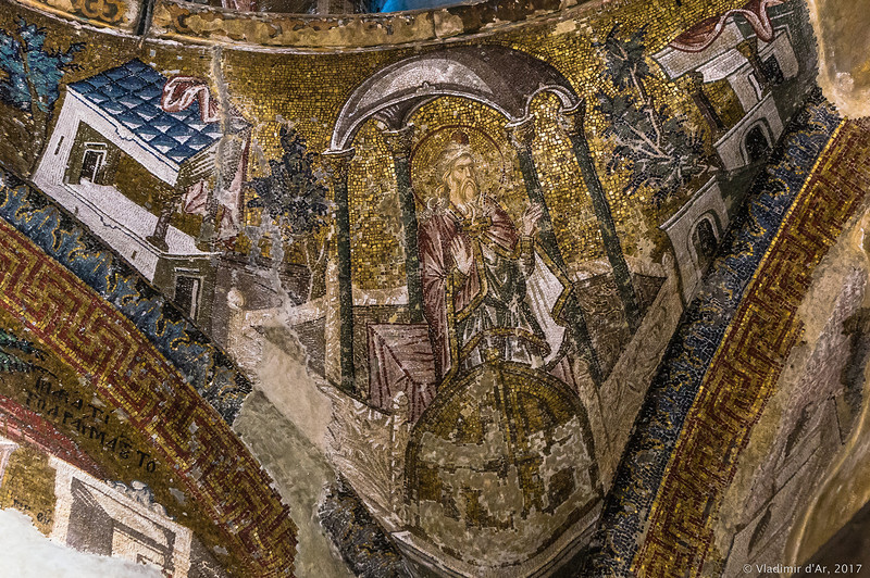 Отвержение даров Иоакима. Мозаики и фрески монастыря Хора. Церковь Христа Спасителя в Полях.