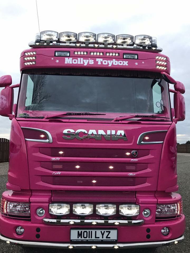 Ярко-розовый грузовик самосвал Scania “Принцесса” - он собирает пожертвования для маленьких пациентов Ярко-розовый грузовик самосвал Scania “Принцесса” - он собирает пожертвования для маленьких пациентов авто