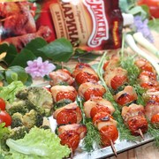 Шашлык  Румяный  с курицей и овощами