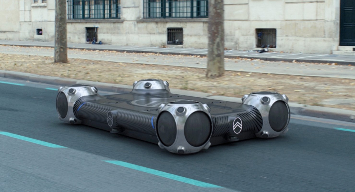 Citroen создал беспилотник на колёсах-шарах, превращающийся в тренажерный зал