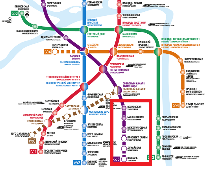 Приморская станция метро карта