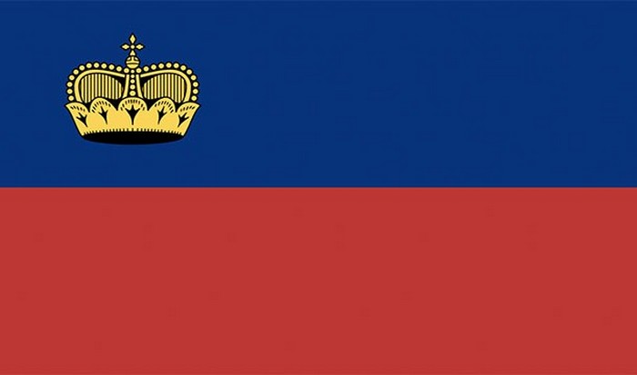 Флаг Лихтенштейна.
