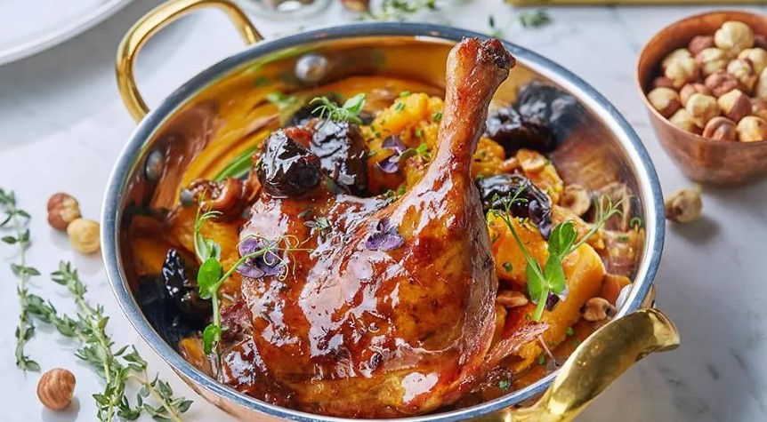 утка с пюре