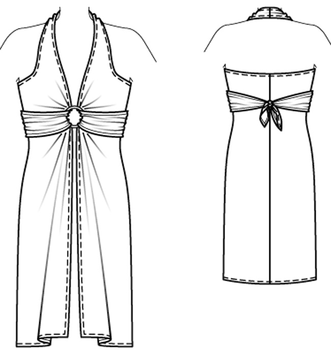 Пляжное платье-трансформер без выкройки за полчаса мода,одежда,шитье