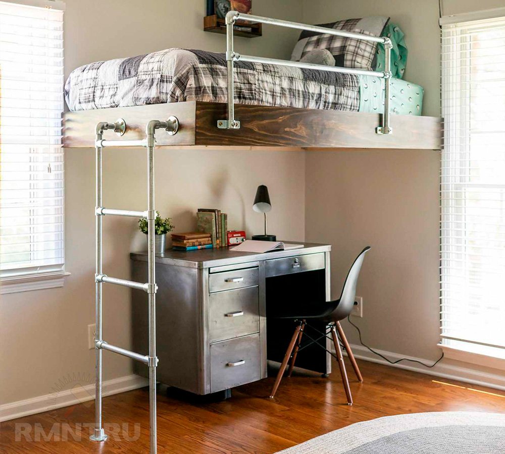 Кровати-чердаки своими руками: фотоподборка для дома и дачи,интерьер