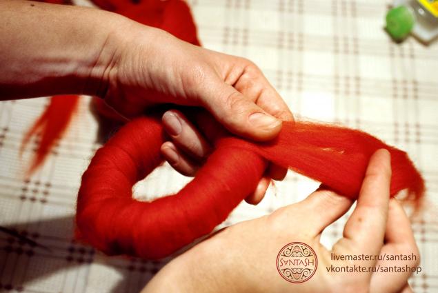 Валяние объемного браслета мастер класс