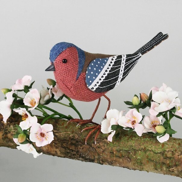 Милейшие текстильные  птички от TheCottonPotter handmake,поделки своими руками,разное,шитье