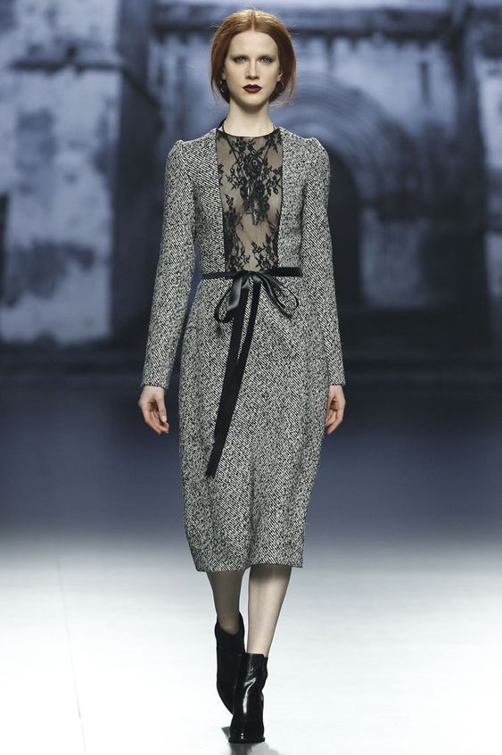 Игра на контрастах: теплое платье с легким кружевом Игра на контрастах: теплое платье с легким кружевом женские хобби