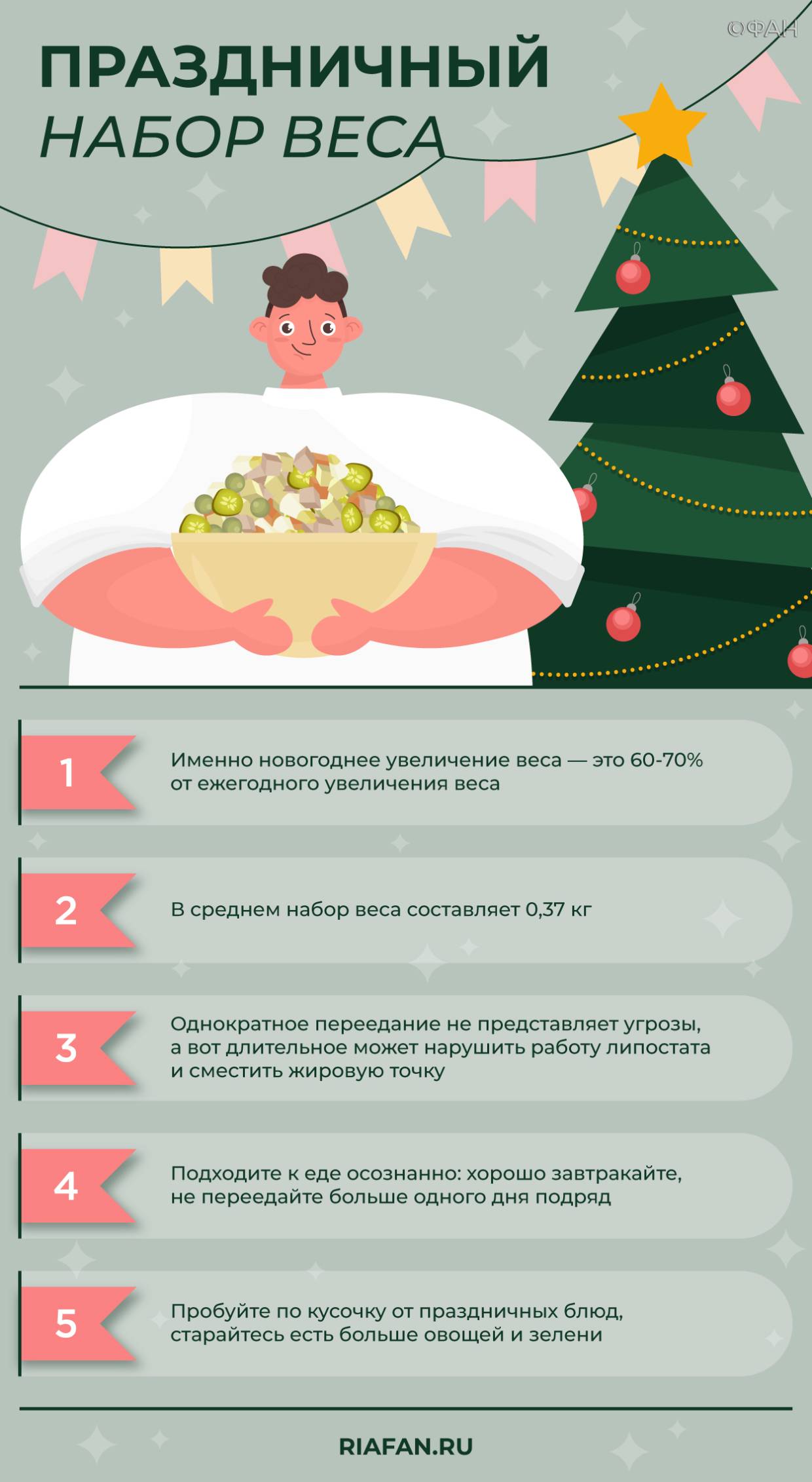 Диетолог рассказала, как питаться на новогодних каникулах, чтобы не набрать вес Диетолог рассказала, как питаться на новогодних каникулах, чтобы не набрать вес Общество