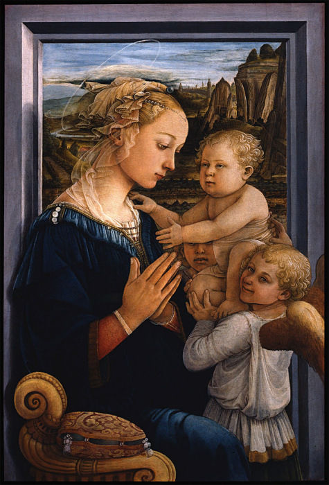 Фра Филиппо Липпи, «Мадонна с младенцем и двумя ангелами» (Мадонна под вуалью)