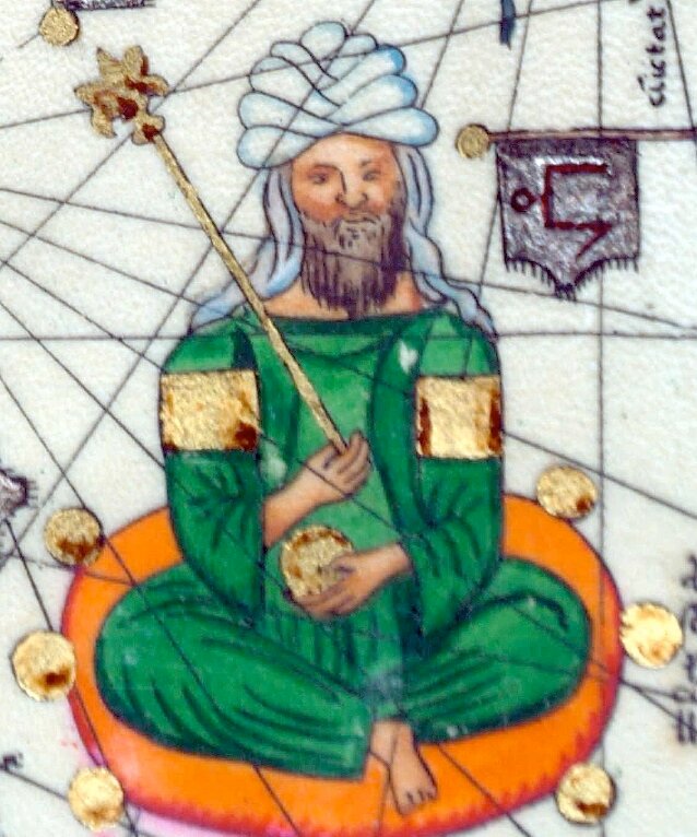 Условный портрет Джанибека (? - 1357 гг) в Каталанском атласе, 1375 г