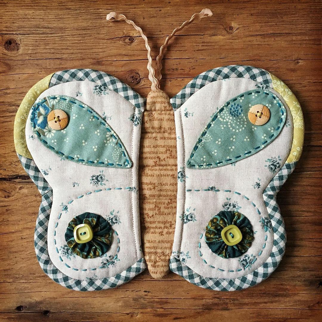 Бабочки вдохновляют! вышивка,лоскутное шитье,пэчворк