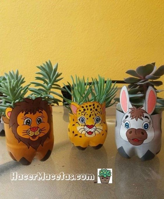 Веселые горшки из пластиковых бутылок: 33 идеи и их воплощение Веселые горшки из пластиковых бутылок: 33 идеи и их воплощение для дома и дачи,новая жизнь старых вещей