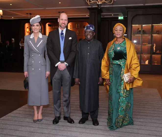 Кейт Миддлтон в платье нигерийского дизайнера на встрече с президентом Нигерии
