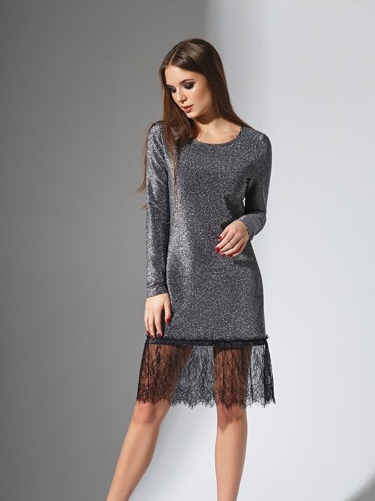 Игра на контрастах: теплое платье с легким кружевом Игра на контрастах: теплое платье с легким кружевом женские хобби