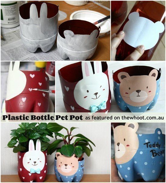 Веселые горшки из пластиковых бутылок: 33 идеи и их воплощение Веселые горшки из пластиковых бутылок: 33 идеи и их воплощение для дома и дачи,новая жизнь старых вещей