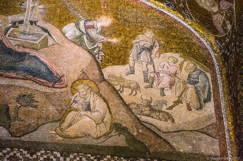 Рождество Христово. Мозаики и фрески монастыря Хора.