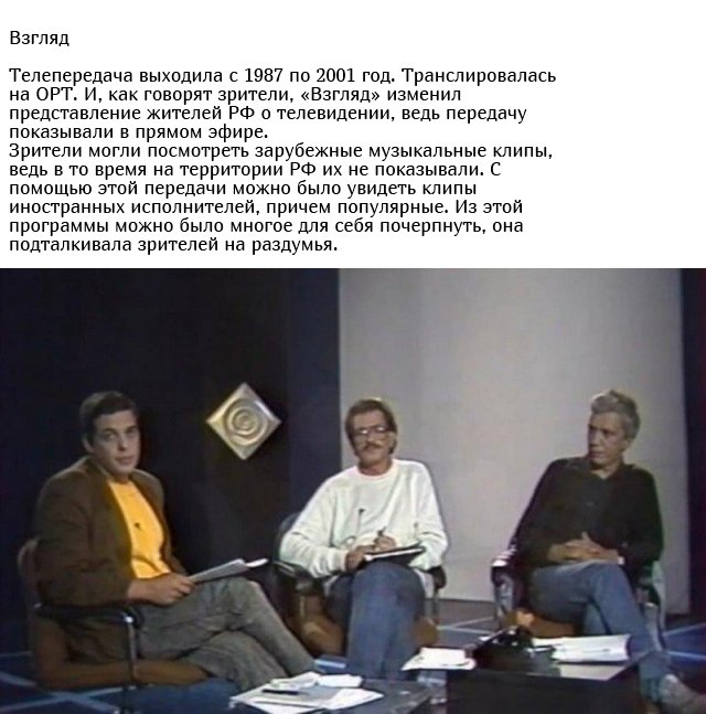 Телепередачи, популярные в 1990-х годах  