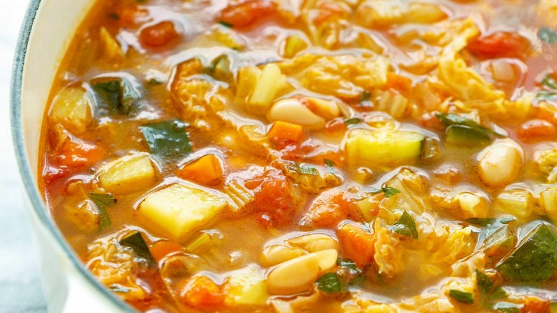Постный овощной суп за 30 минут - Итальянский суп Минестроне кухни мира,первые блюда,супы