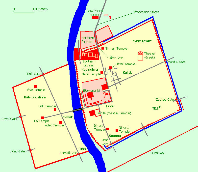 План основной части города. Источник: wikipedia.org