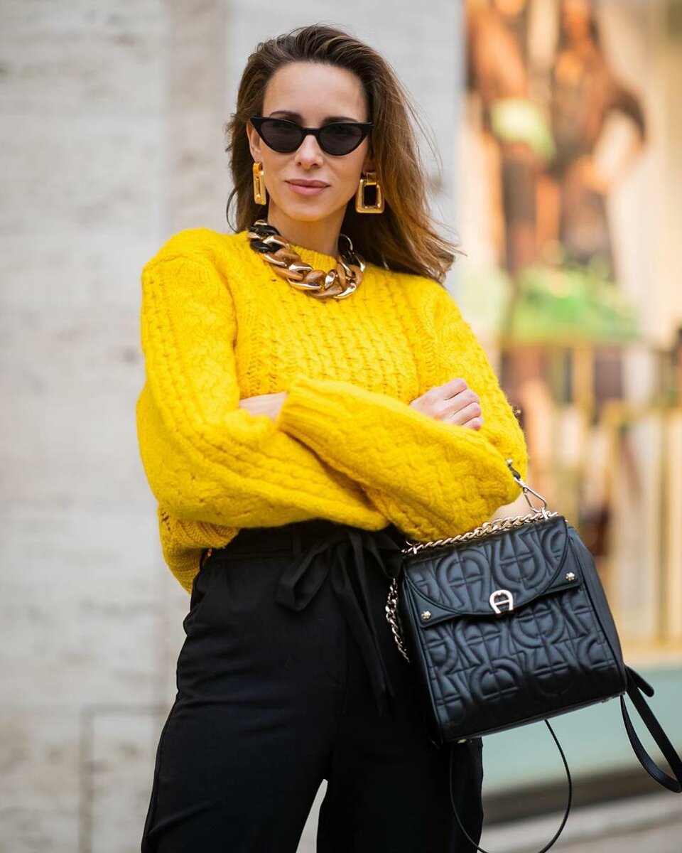 Желтый свитер Zara Knit
