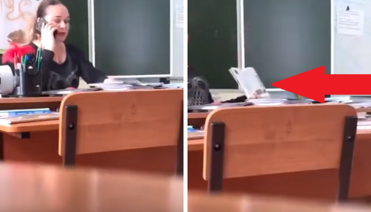 Однажды на уроке биологии учительница. Учитель записывает видео. Учительница биологии школе-интерната для слабослышащих № 15 в Томске.