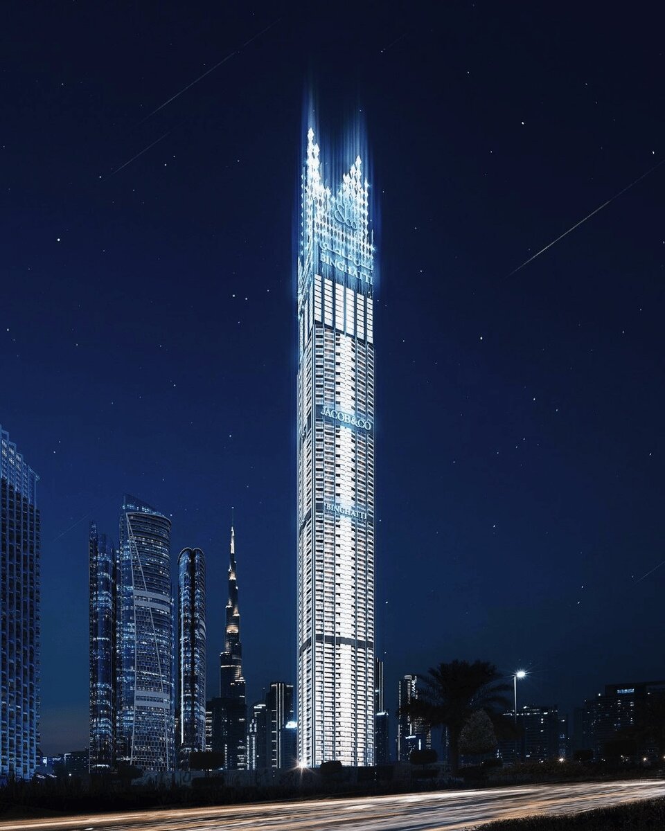 Новый проект застройщика Binghatti и швейцарской компании Jacob & Co обещает стать самым высоким элитным жилым комплексом в мире. Небоскреб возведут в центре делового района Business Bay в Дубае.-3
