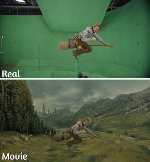 Instagram-аккаунт, показывающий сцены из фильмов до и после добавления спецэффектов Instagram-аккаунт, показывающий сцены из фильмов до и после добавления спецэффектов