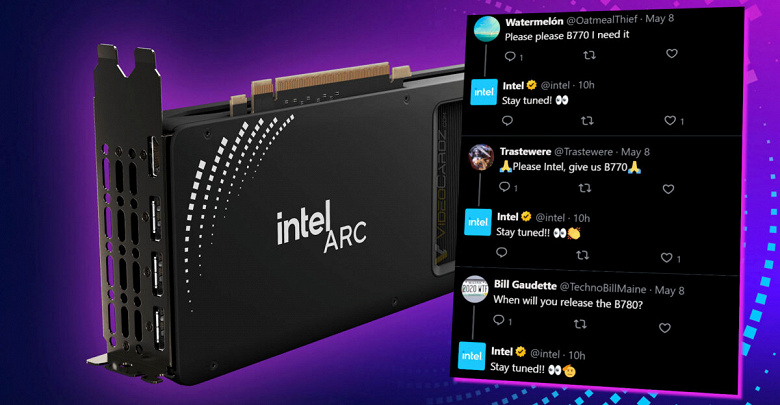 Intel всё же выпустит конкурента для GeForce RTX 5060? Компания намекнула, что Arc B770 всё-таки выйдет