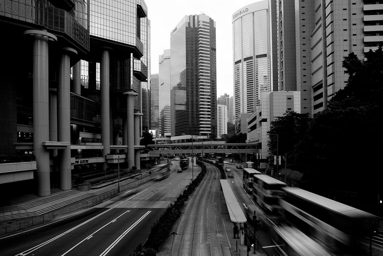 Черно-белые фото Гонконга
