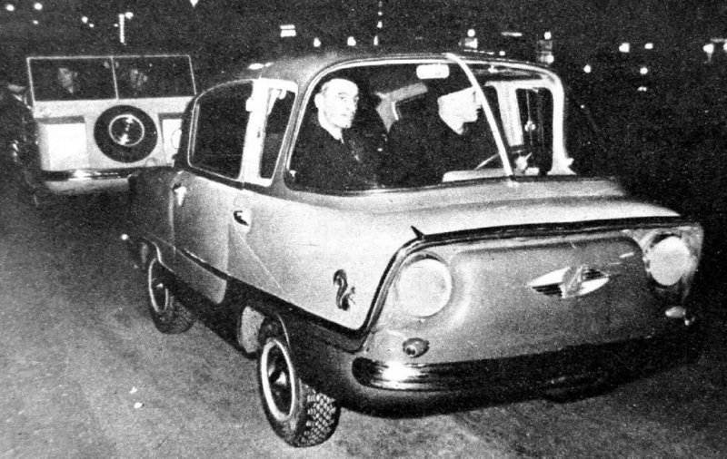 Опытный пробег советских «Белок». Фото из британского журнала The Motor от 20 июня 1956 года НАМИ, СССР, авто, автоистория, автомобили, малолитражка, разработки