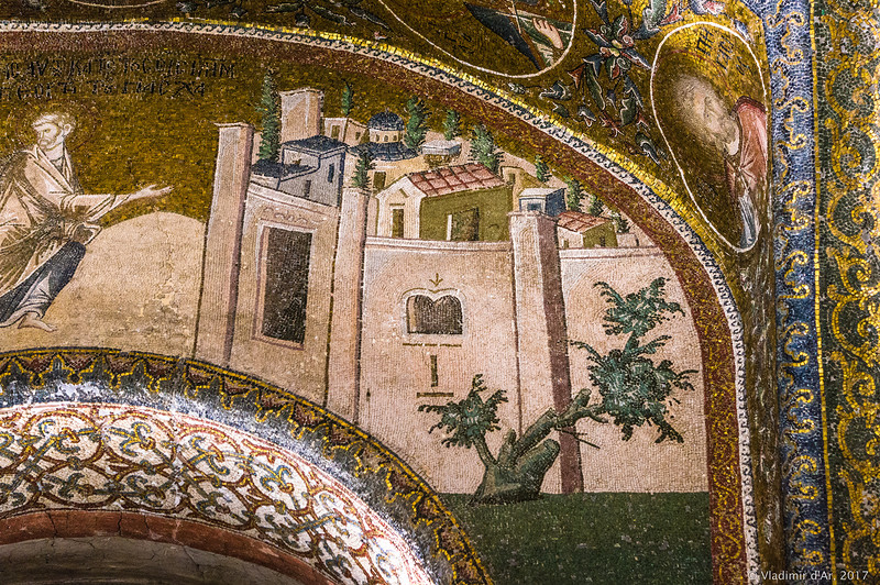 Святое семейство на пути в Иерусалим. Мозаики и фрески монастыря Хора. Церковь Христа Спасителя в Полях.