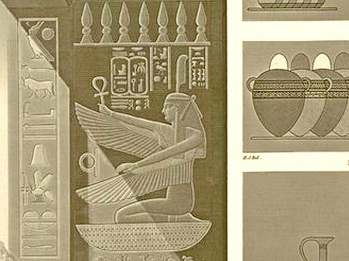 Фрагмент гравюры из "Описания Египта", том 2.