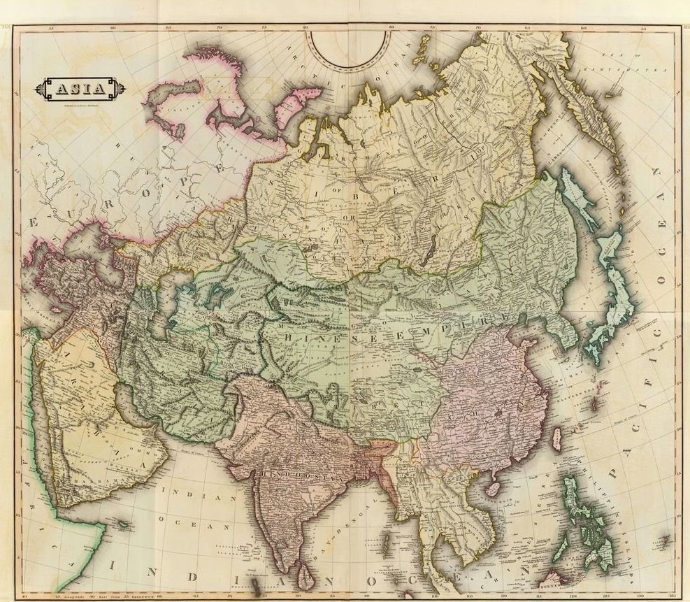 1831 год Азиатские владения России, азиатские карты, история, карта, картография, карты, подборка карт