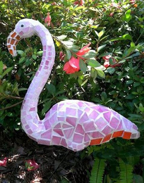  25 a pint mosaic flamingo will be a trendy take on a traditional decoration