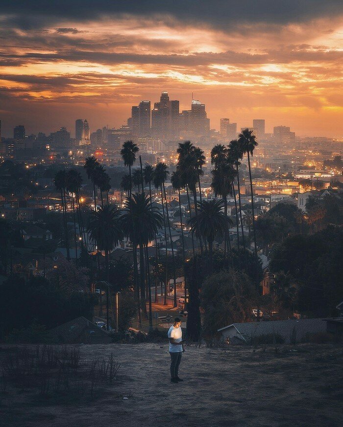 Лос-Анджелес на закате позитив, фото, это интересно